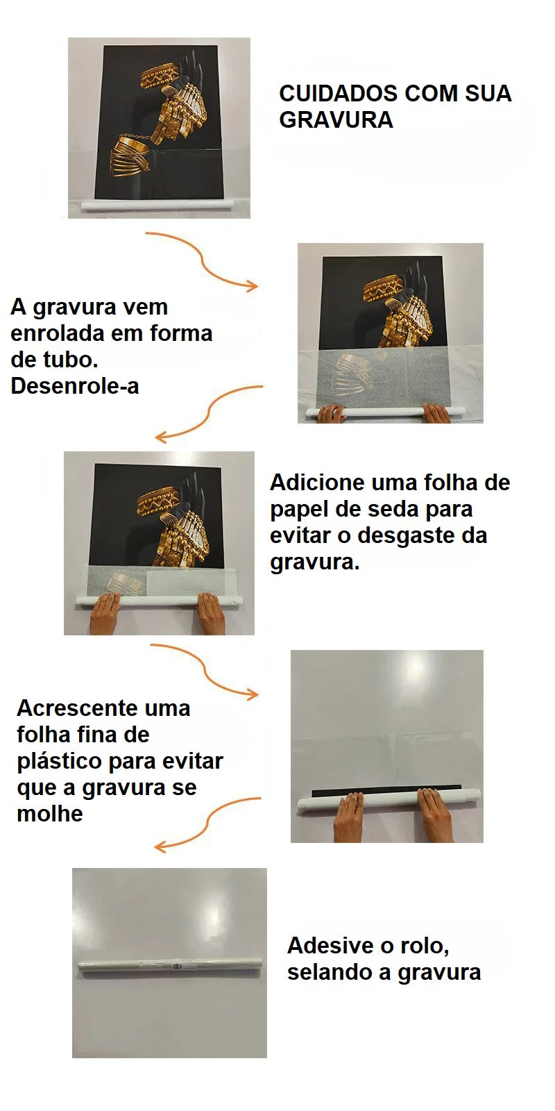 Gravuras modernas 3d em vinil 50 x 70cm