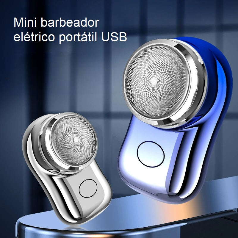 Mini barbeador elétrico portátil USB