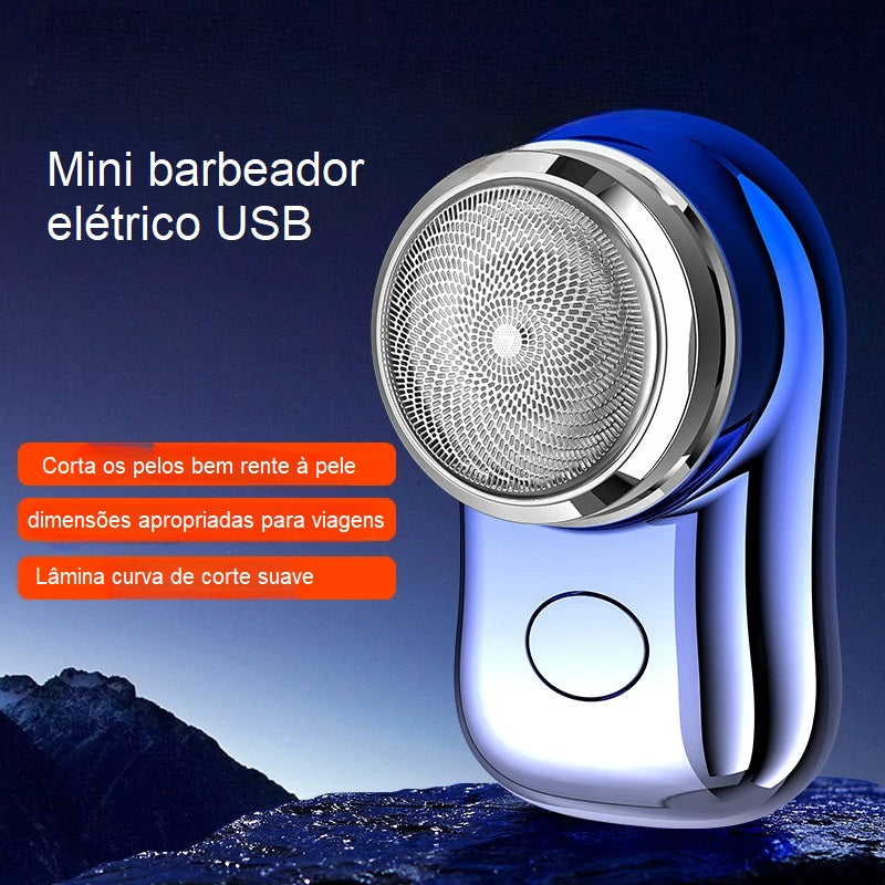 Mini barbeador elétrico portátil USB