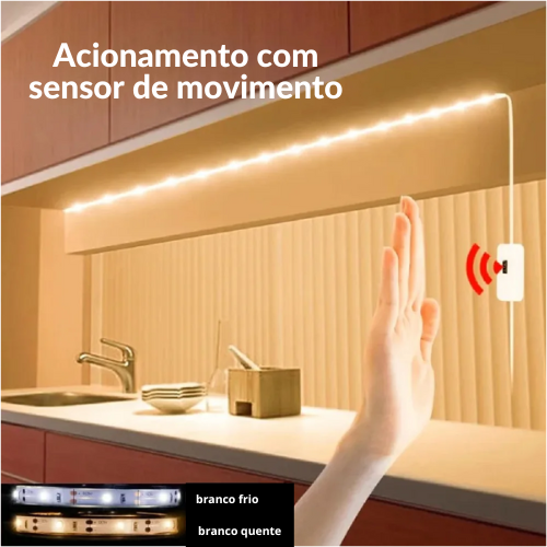 Fita LED inteligente com sensor de movimento