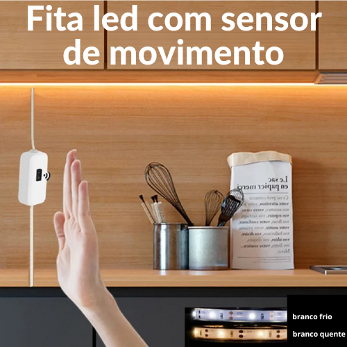 Fita LED inteligente com sensor de movimento